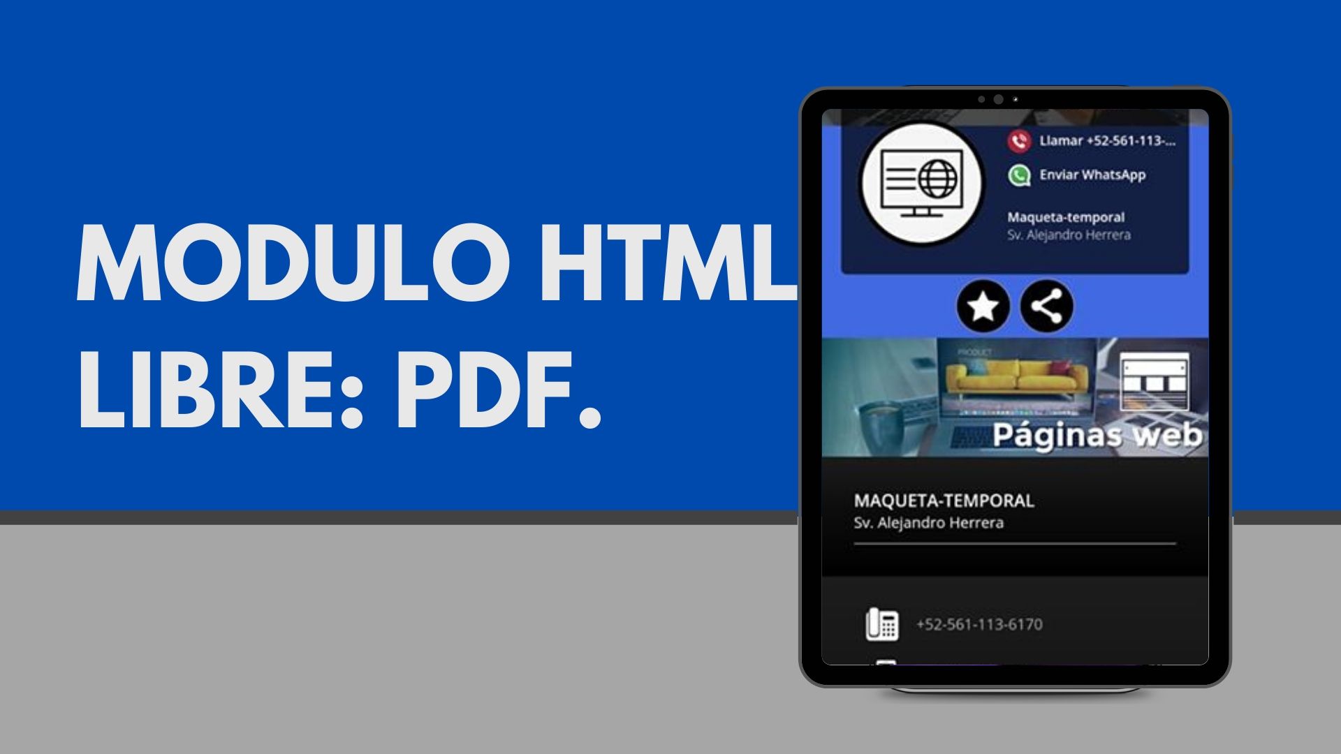 Modulo HTML Libre: PDF | Xontacto